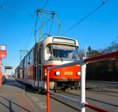 Provoz tramvají v Praze...